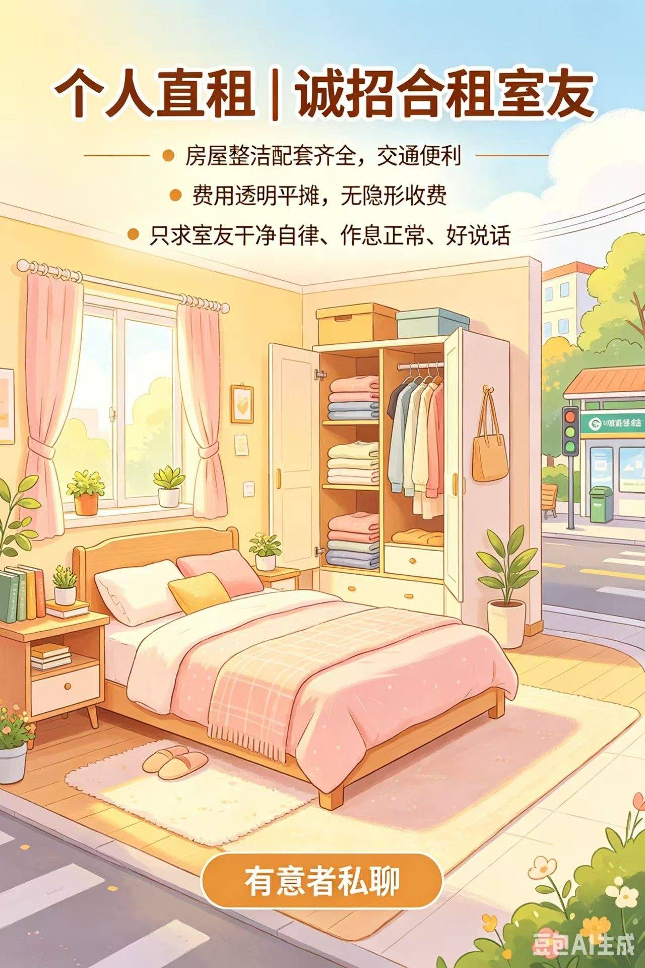 房东直租合租单间